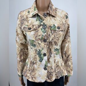 Analogy Boho Chic Embroidered Jacket Size S